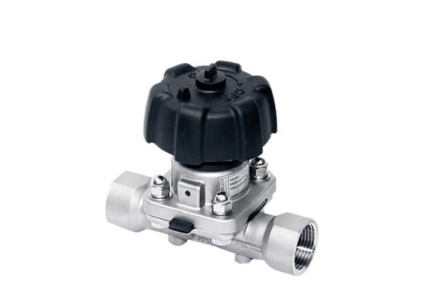 Food Industry Pneumatic Diaphragm Valve , Actuated Stainless Steel Diaphragm