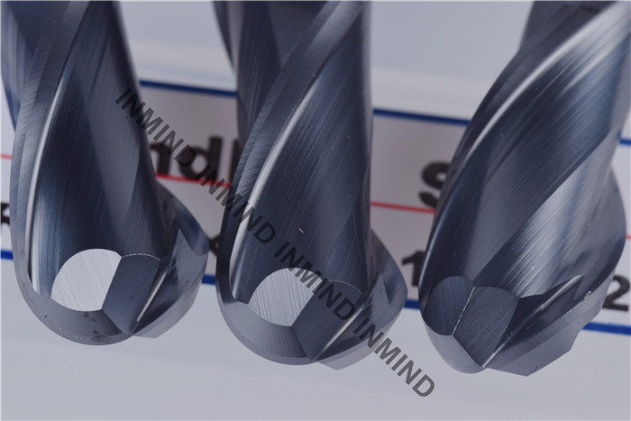8 mm AOL 150 mm Black Surface Extra Long Carbide End Mills For Milling Quenching / Tempered Steel