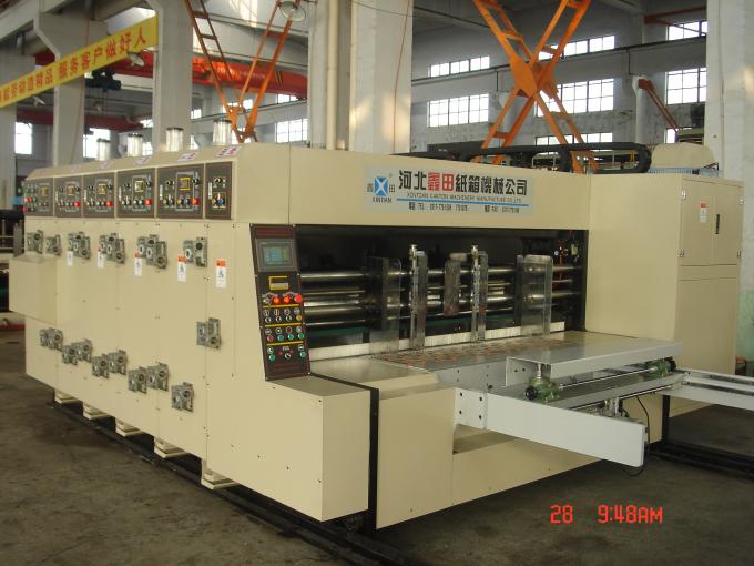 380V Stable Carton Packing Machine With Die Cutter / Corrugated Case Flexo Printer