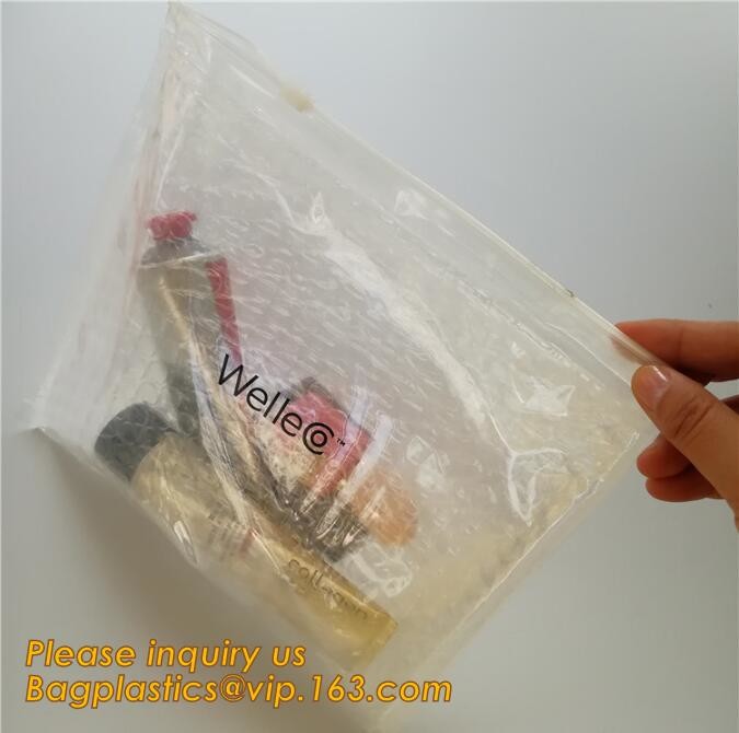 air mail metallic holographi rose gold bubble padded mailer / Zip lockkk bubble bag/ slider bubble bag,Holographic Factory