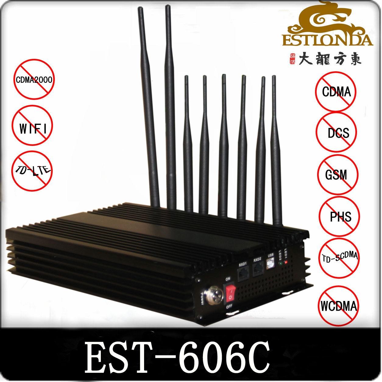 Black Cell Phone Signal Jammer 2G 3G 4G , WIFI Signal Blocker