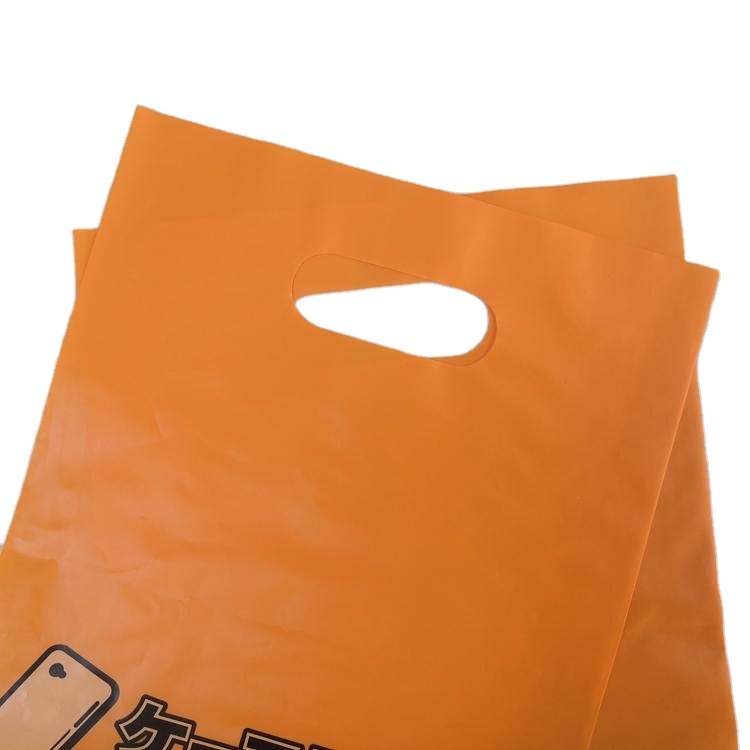 Opaque LDPE Die Cut Handle Shopping Bag Plastic Retail Shopping Bag Customized Logo