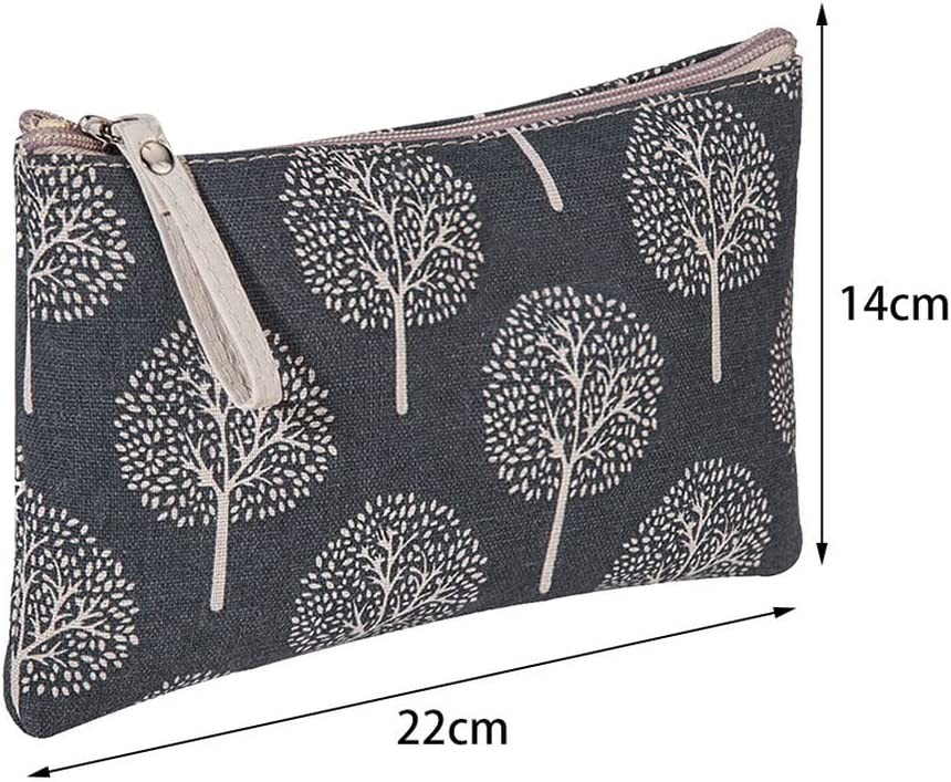 Canvas Multi Function Travel Makeup Small Zipper Pouch Toiletry Bag For Women