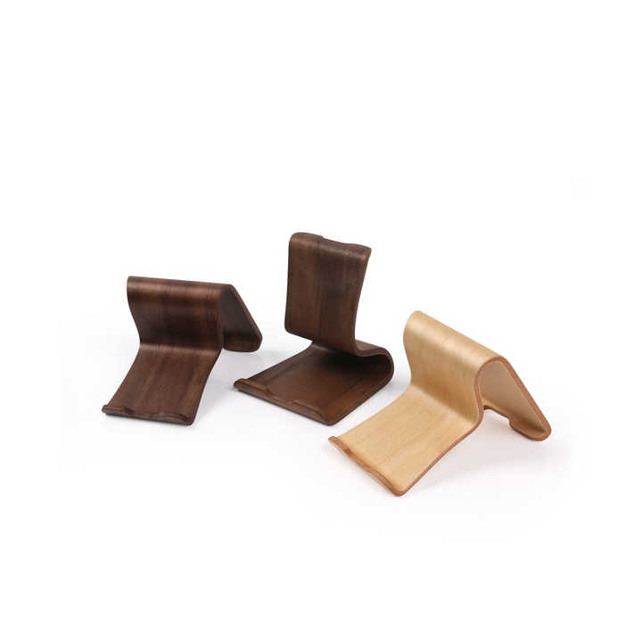Bent Wood Cell Phone Holder Stand Wood Tablet Holder