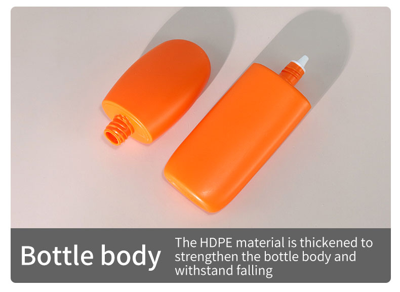 Matte Sunscreen Orange Tube 60ml 70ml Sun Cream Tube Custom For SPF50 Sunscreen Lotion
