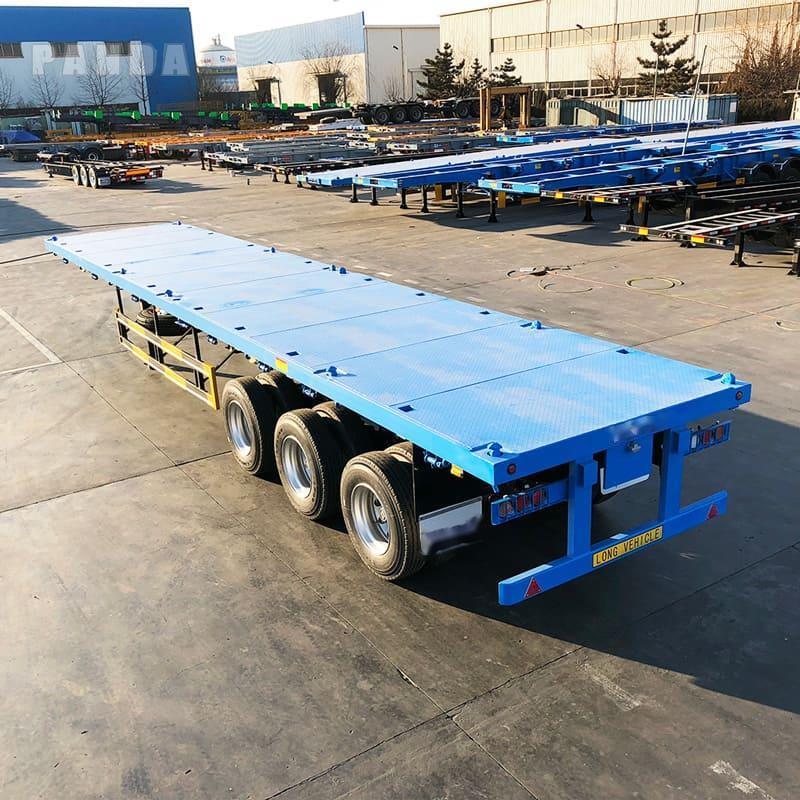 CIMC 2/3/4 axles new factory customized 12m 13m 14m 40t 60t 80t100t Africa container cargo transport flatbed deck semi trailer