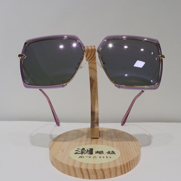 Quality Polygon Anti Reflective Sunglasses TR90 , Transparent Purple Polarized Sunglasses for sale