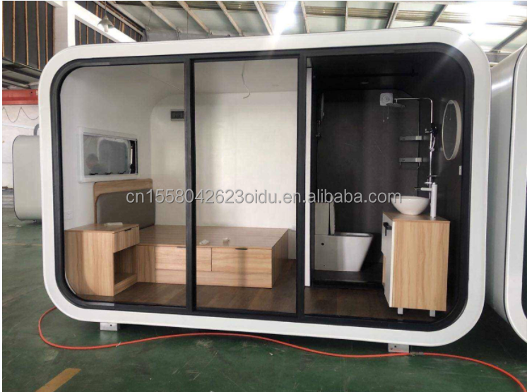 Steel frame Galvanized Steel Bending 180g Outdoor Vacation or Hotel Modern Design Prefabricated Capsule Room 20 FT 40 FT