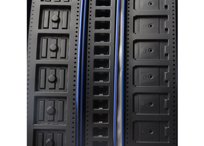 Black Color SMT Embossed Carrier Tapes , SMD LED Chip Plastic Reel Customized 0