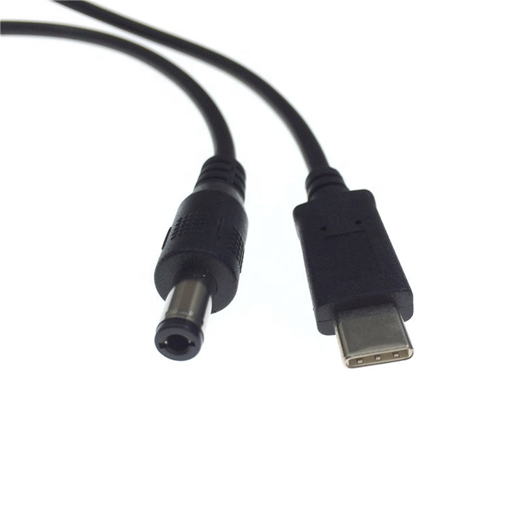 PD Fast Charging 65w 20v 3A Type C to DC 5.5x2.1mm Power Supply Charger Cable for Laptop