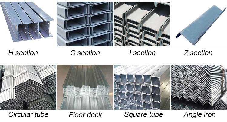 Galvanized Against Earthquakes Metal Structure Warehouse Steel Portal Frame