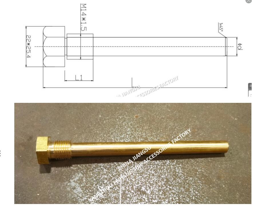 Copper Guide Bolt For Air Pipe Head No.533HFB-250A & CopGuide For Air Vent Head No.533HFB-250A Material: Stainless Steel