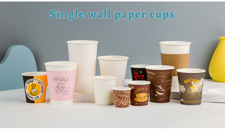 PE PLA Coated Eco Friendly Takeaway Coffee Cups Offset Printting