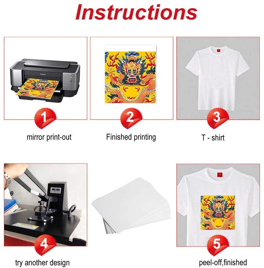 White Washable 210X297mm Laser Transfer Paper
