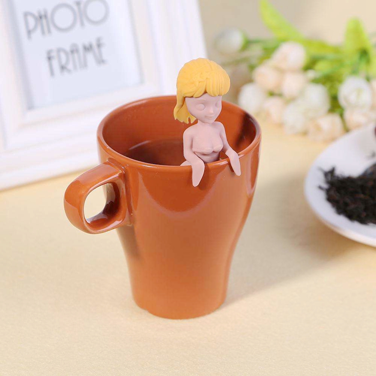 Unique Silicone Hanging Tea Leaf Bags Apusa Making Device Amusing Mermaid Tea Strainer Infuser