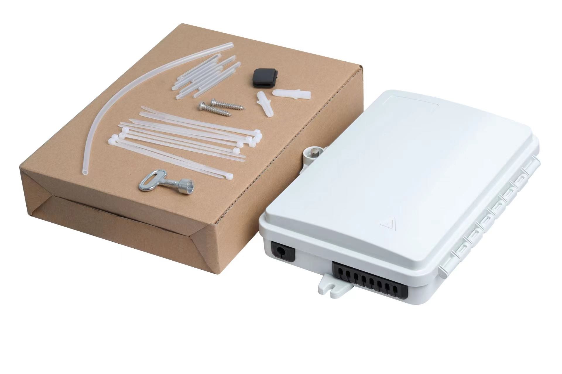 2-8 Fiber Capacity Fiber Optic Termination Box Compatible with PLC Splitter and SC/LC Adapter