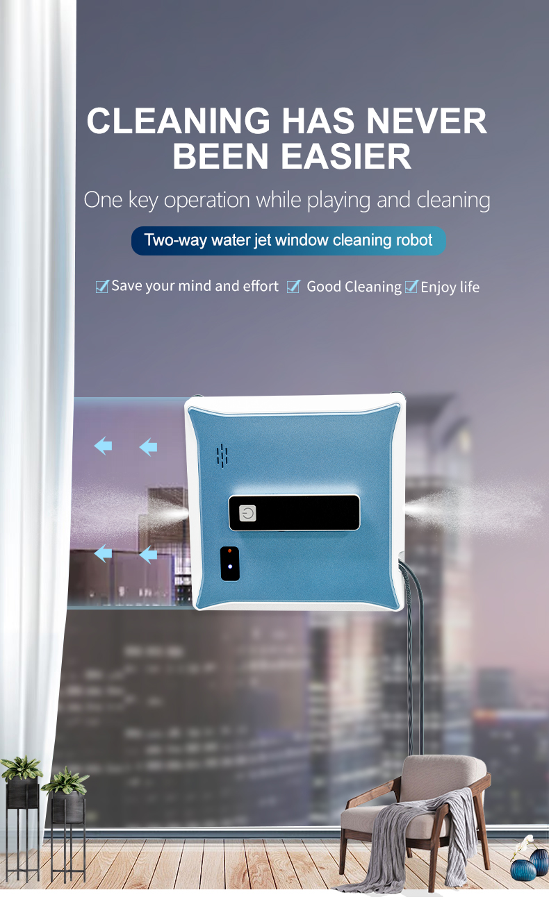 Household Smart Home Cleaning Appliance with Dual Water Spray Function and 500mAn Battery