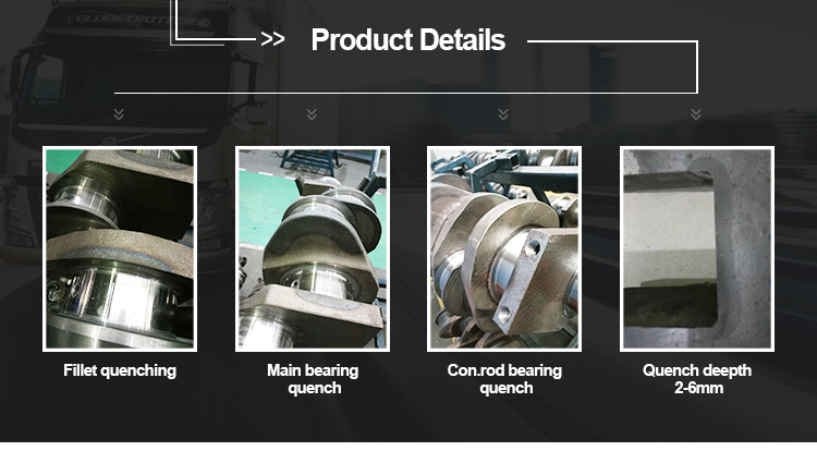 6D31T Unique Forged Steel Crankshaft Auto Engine Parts Good Performance