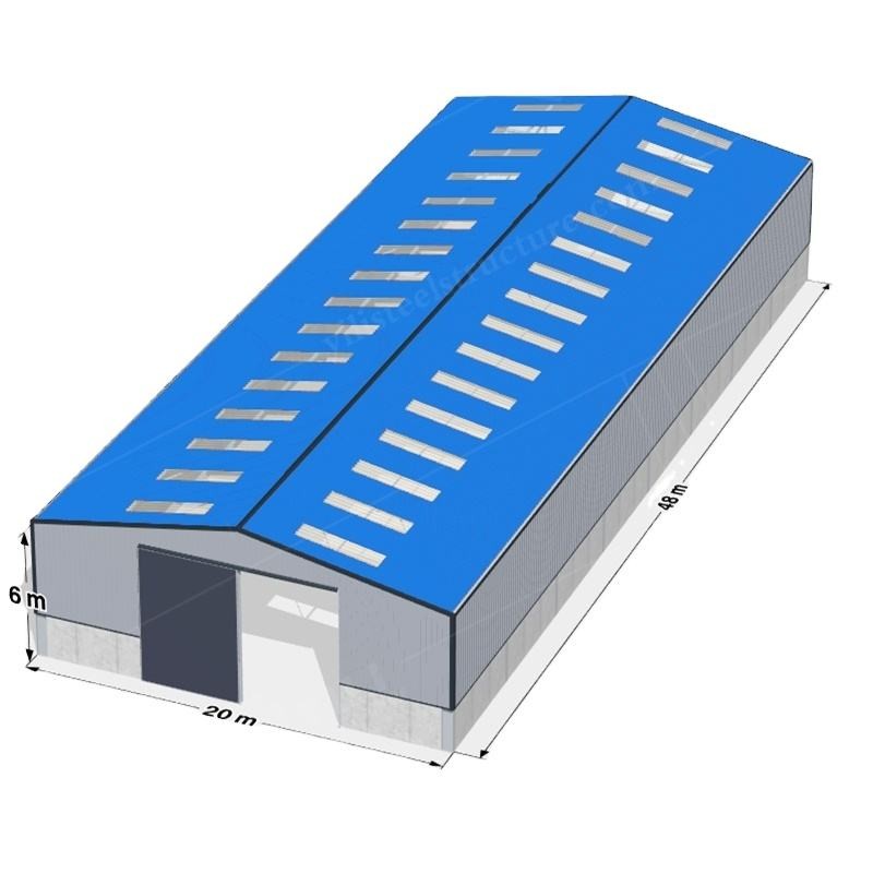 Multi Purpose High Durability Steel Structure Workshop Customizable Size