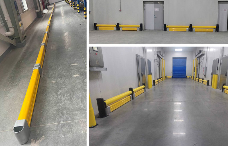 Flexible Pedestrian Barrier  Anti-Collision Guardrails Warehouse Safety Barrier Traffic Guardrails