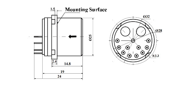 Precision Accelerometer Sensor with Wide Operating Temperature Range，Scale Factor 1.3 ~ 3.5mA/g