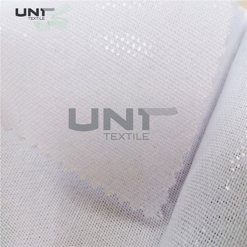 Cotton Cap Woven Fusible Interlining Hard LDPE Glue For Hats