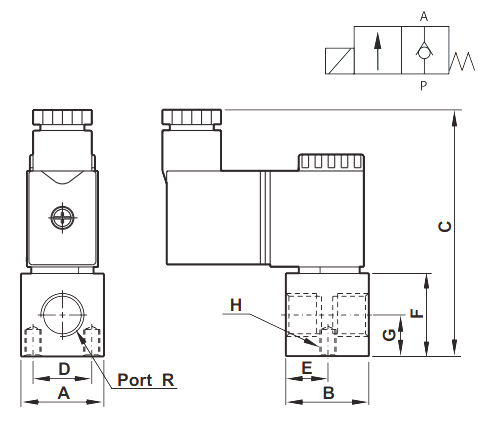 PU220AR-02 Shako Type 1/4'' Brass Solenoid Valve 2 Way NC 24VDC 220VAC