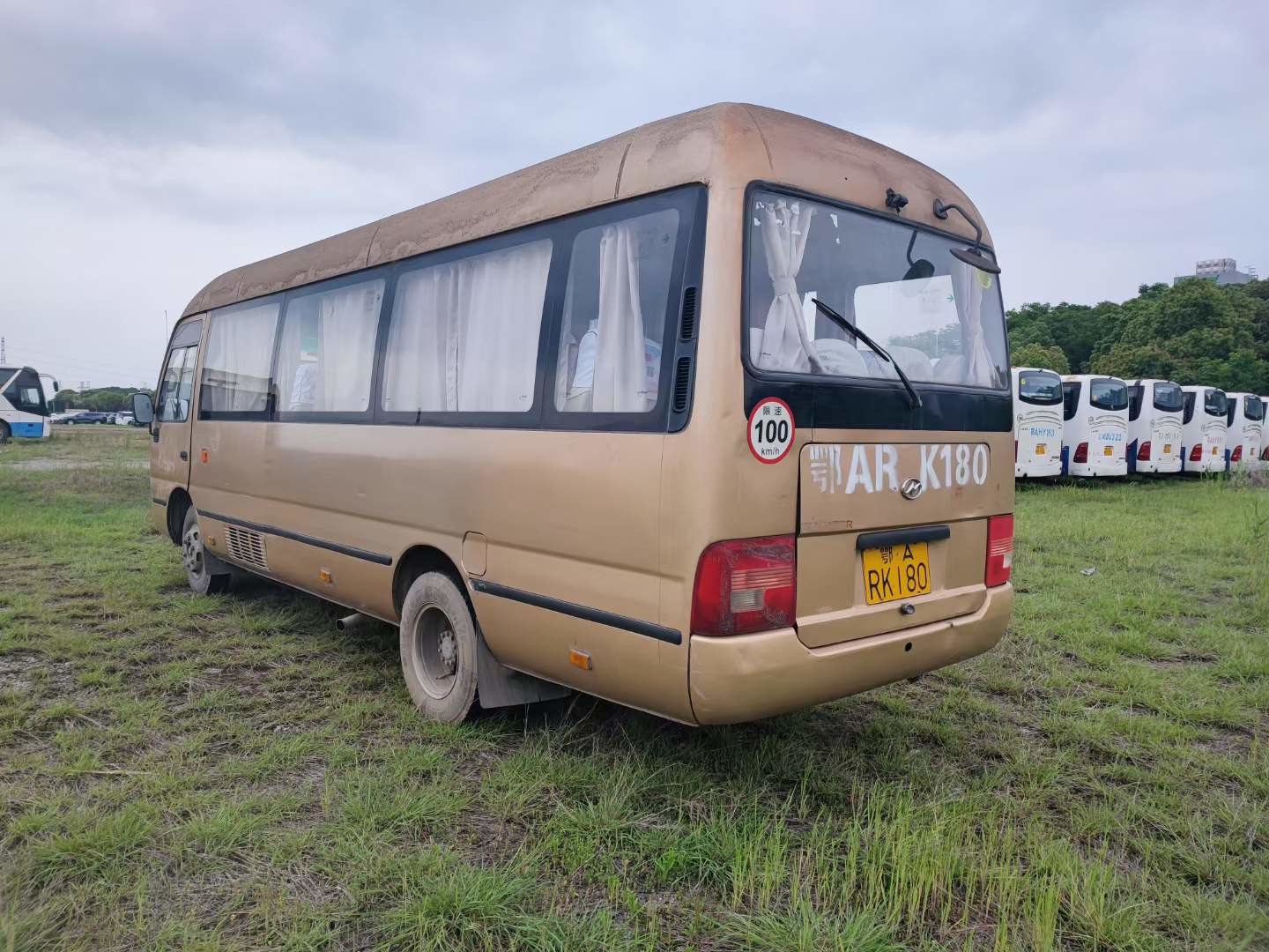 King Long Used 23 Seater Bus Reliable Second Hand Coaster Model Left Hand Drive