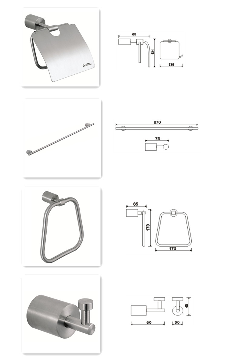 Sanitary Bathroom Hardware Sets 4 Piece Modern Bathroom Accessory Sets