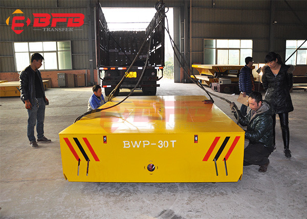 30 Ton Motorised Flat Bed Transport Wagon System For Metal Pipe Handling