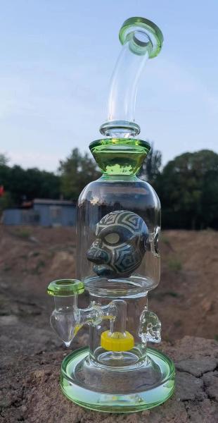 16 Inches Borosilicate Glass Bongs Tripl Honeycomb Perc Straight Tube Dab Rig