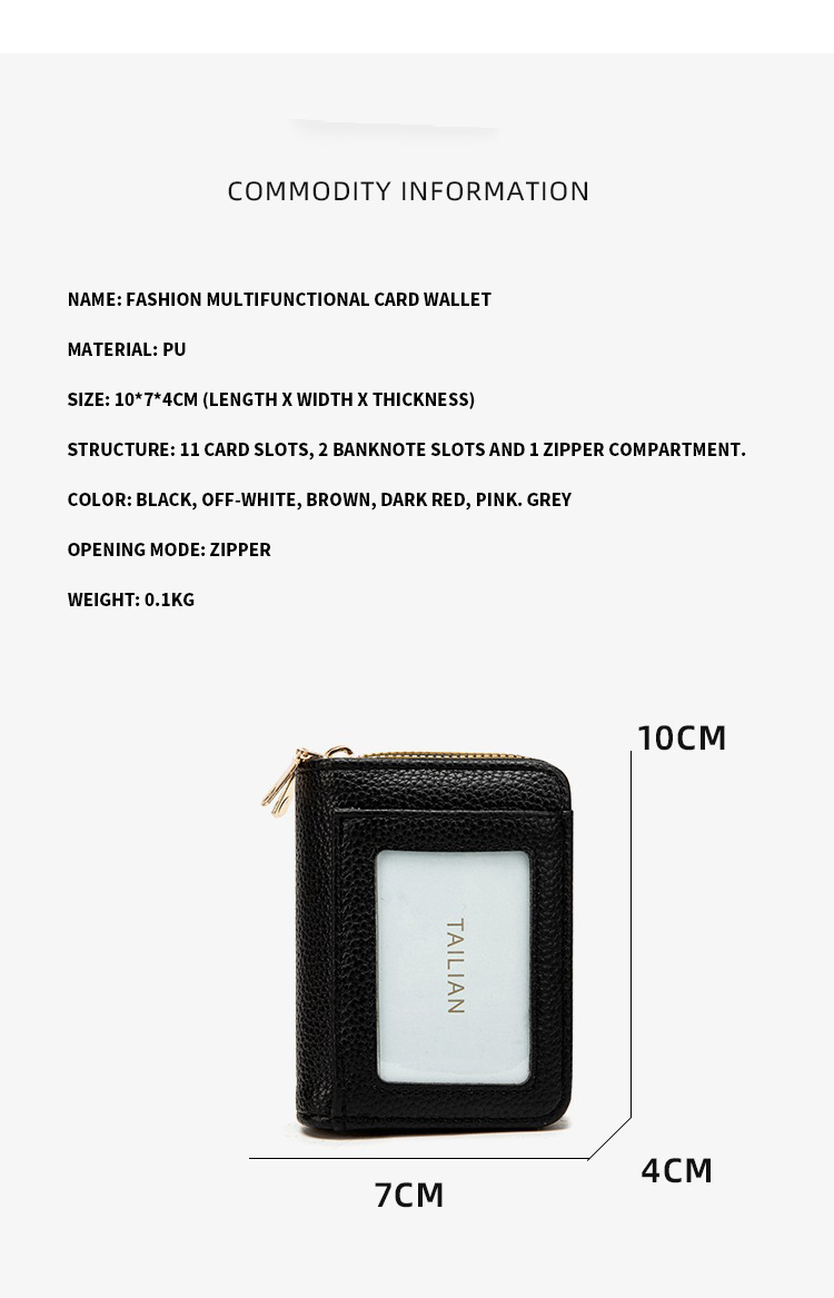 Unisex 3D Fashion Leather Card Holder Organizer Bag Purse with ID Credit Card Slots