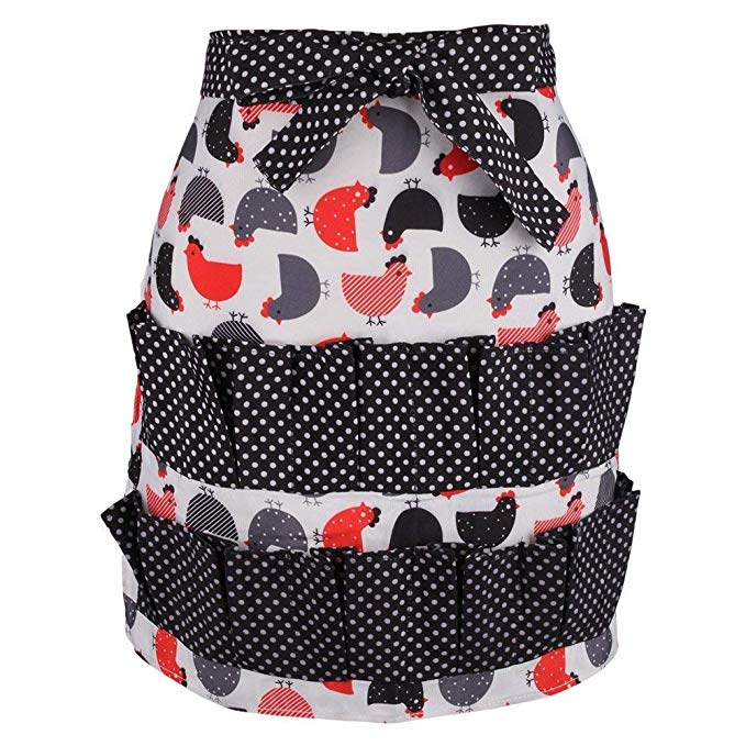 PET Egg Gathering Apron With Pockets , Polyester Apron Housewife Farmhouse