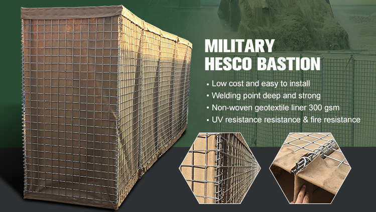 Galvanized Defensive Barrier Galfan Welded Gabion Lined Geotextile Cloth For Flood Control Retaining Wall Fence