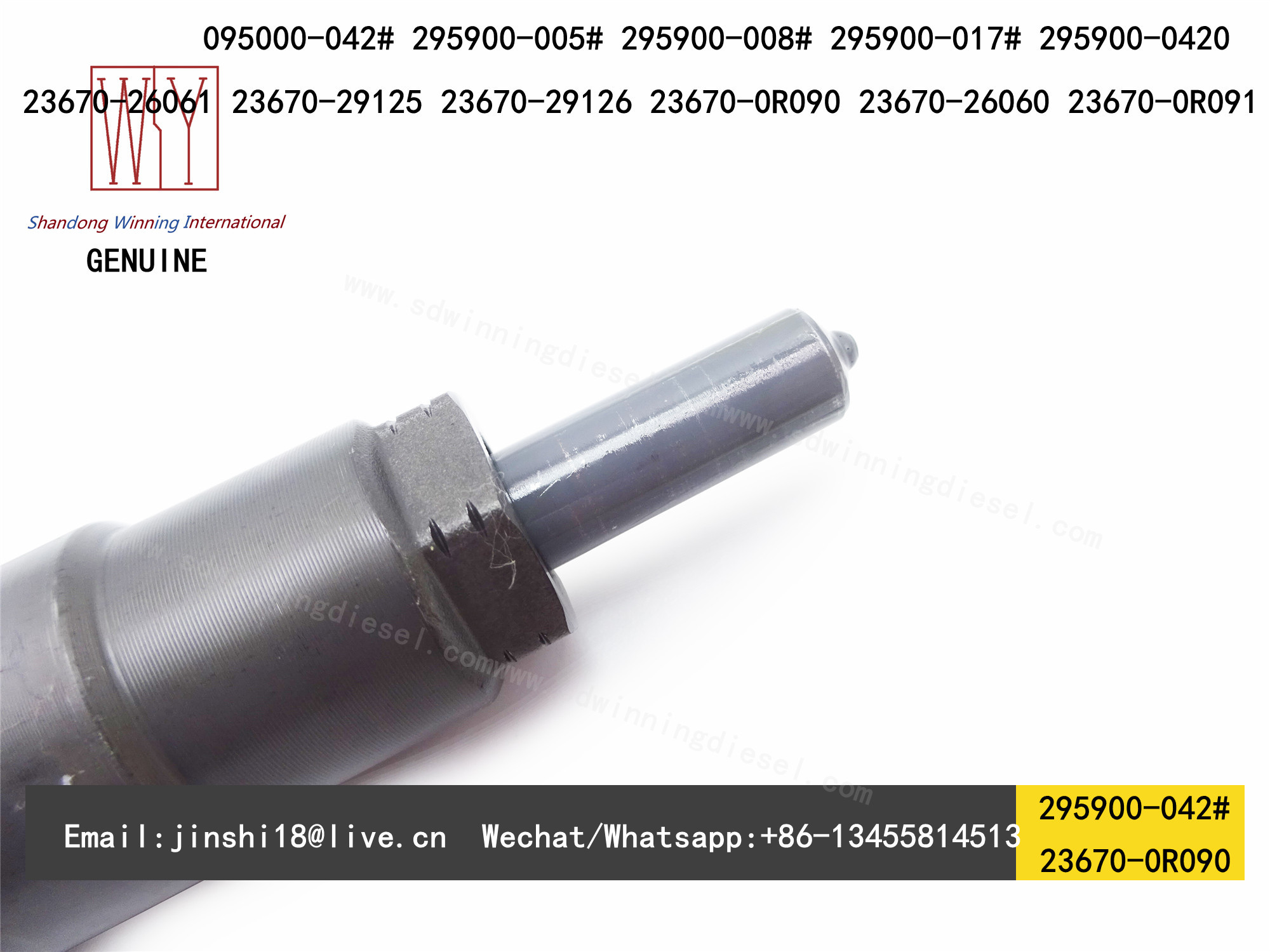 DENSO GENUINE AND BRAND NEW DIESEL PIEZO FUEL INJECTOR ASSY 295900-0420, 295900-0050, 295900-0170, 295900-0080, 23670-0R