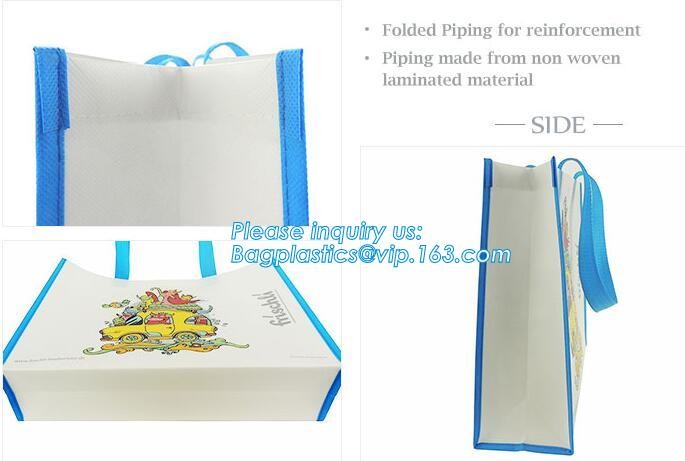 Wholesale factory custom fashion laminated non woven bag, Shopping printing fabric insulated foldable bag, custom pp non