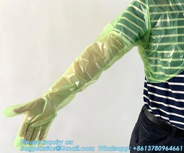 Extended Plastic Disposable Veterinary Long Sleeve Gloves Waterproof Disposable