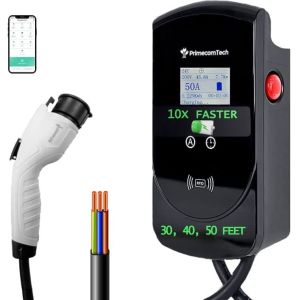 China 50 Amp Level-2 Smart Electric Vehicle Home Charging Station 220 Volt For Tesla And All EV Brands on sale