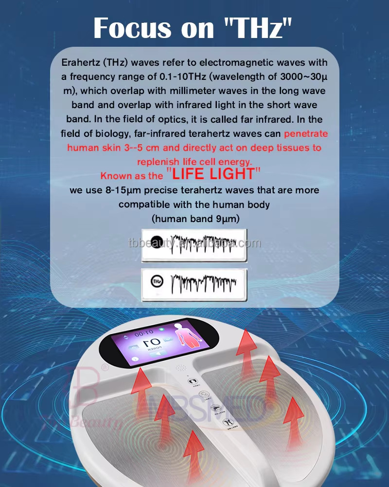 Terahertz Foot Magnetic Heating Foot Pemf Physiotherapy Device