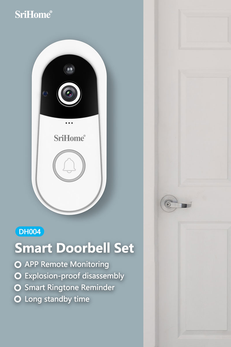 Two-Way Audio Smart Ringtone Reminder PIR Remote Monitoring Doorbell Battery Wireless Camera