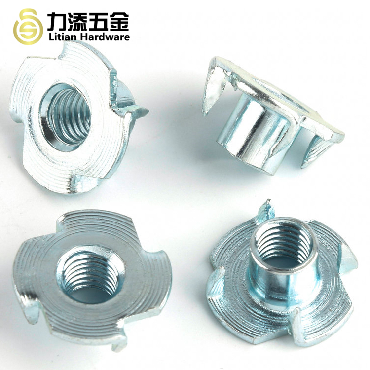 DIN1624 Wood Insert Lock Nut , M8 Tee Nuts For Wood Grade 12.9