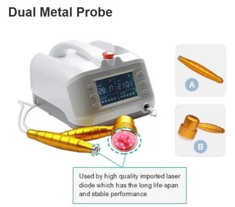 40C To 55C 2 Handles Laser Pain Relief Machine GaAlAs Semiconductor