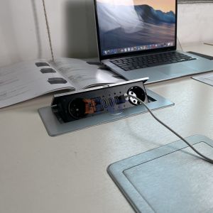 Embedded Factory Pop up Socket with EU Power Outlet Embedded Tabletop IP44 2 AC