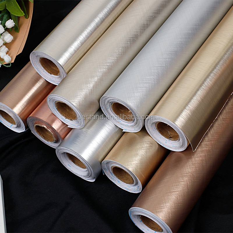 Modern Design Style 60cm Green Beautiful Bedroom Wallpaper Roll Plain Pattern Self Adhesive Decorative Wallpaper for Rooms