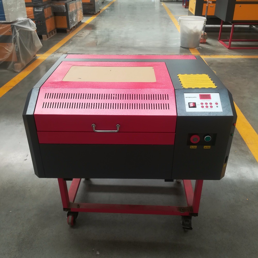 RUIDA control 50W 4040 laser engraving and cutting machine with red point and honeycomb