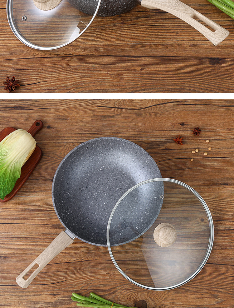 8Pcs Maifan Stone Nonstick Aluminium Cooking Pot Set Grey Color
