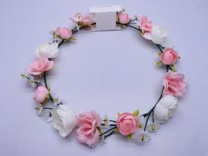  Elastic Durable Floral Crown Headband , Portable Flower Headband Festival Manufactures