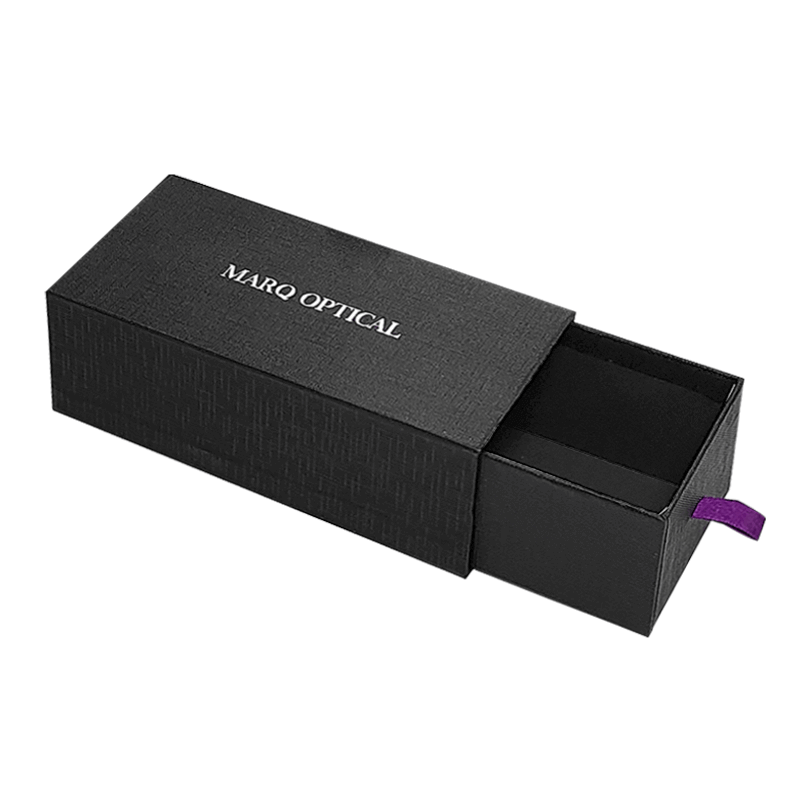 Custom Logo Printing Accepted Black Matte Sliding Gift Drawer Box with Custom Order