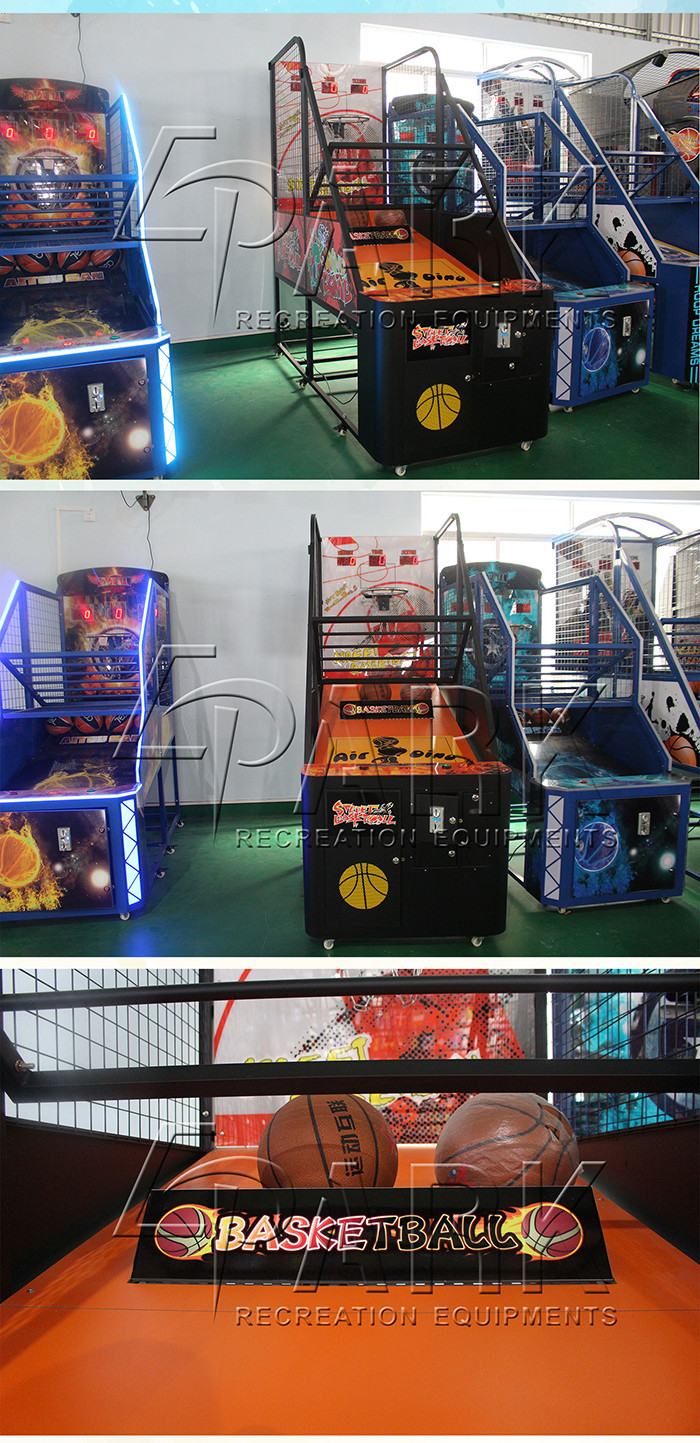 Amusement Park Fitness Arcade Basketball Game Machine In Normal Size 350W