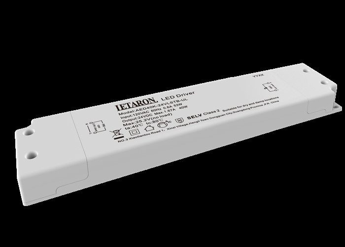 Dimmable Slim Triac LED Driver 24V 40W For Bathroom Cabinet Light